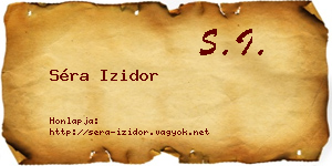Séra Izidor névjegykártya